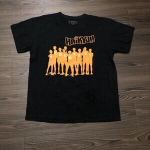 Black ‘Haikyu!!’ Volleyball Team Silhouette Graphic Tee